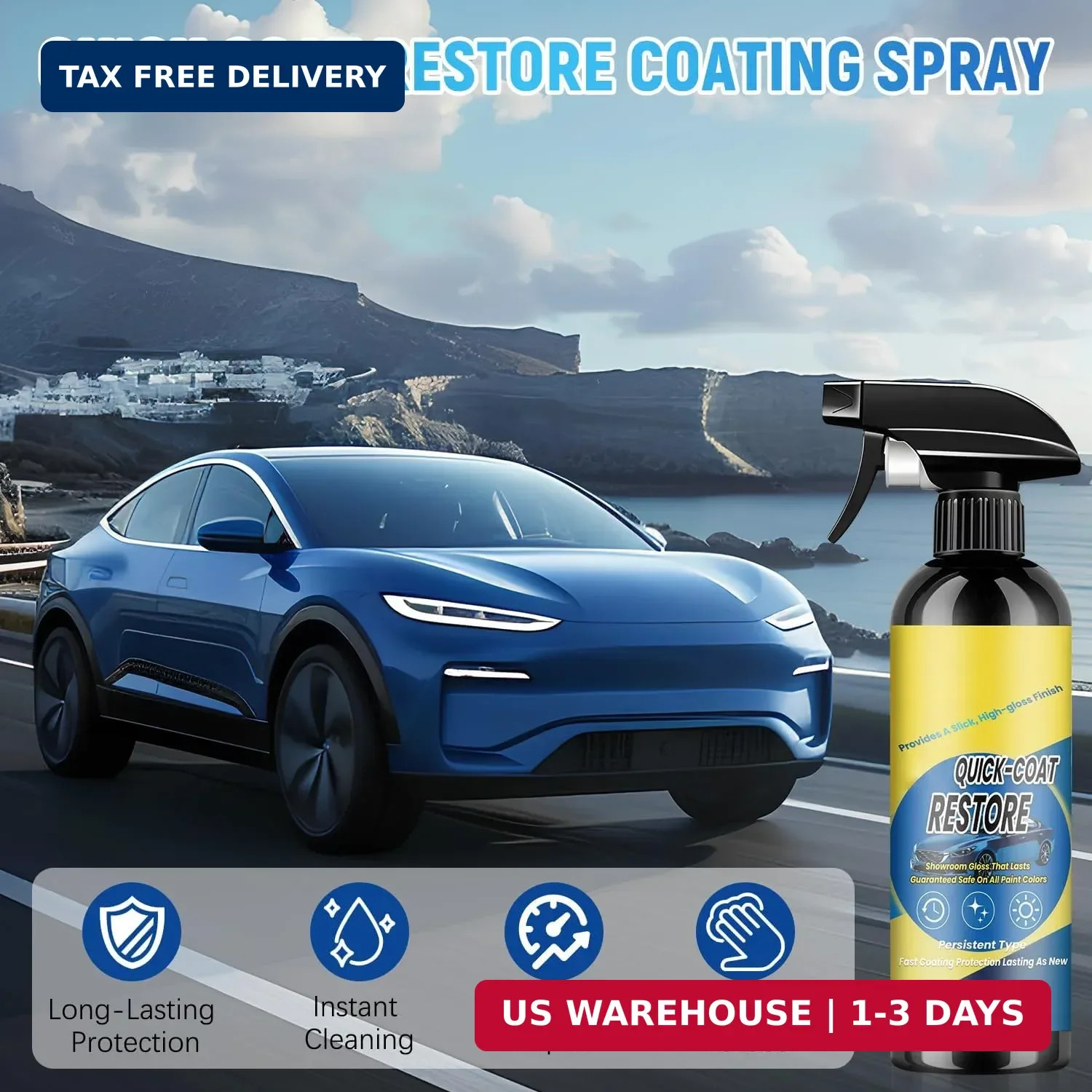2Pcs Nano Quick Coat Restore Coating Spray,2026 New 0.5 Fl Oz (Pack of 2)