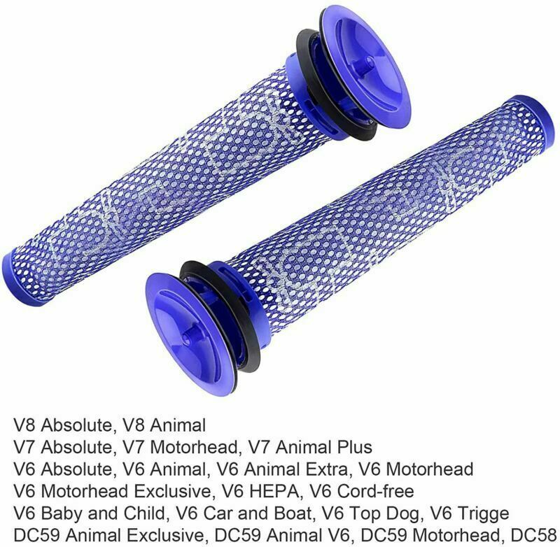 Pre & Post Hepa Filter For Dyson V7 V8 SV10 Motorhead Animal+ Cordless Vacuum US