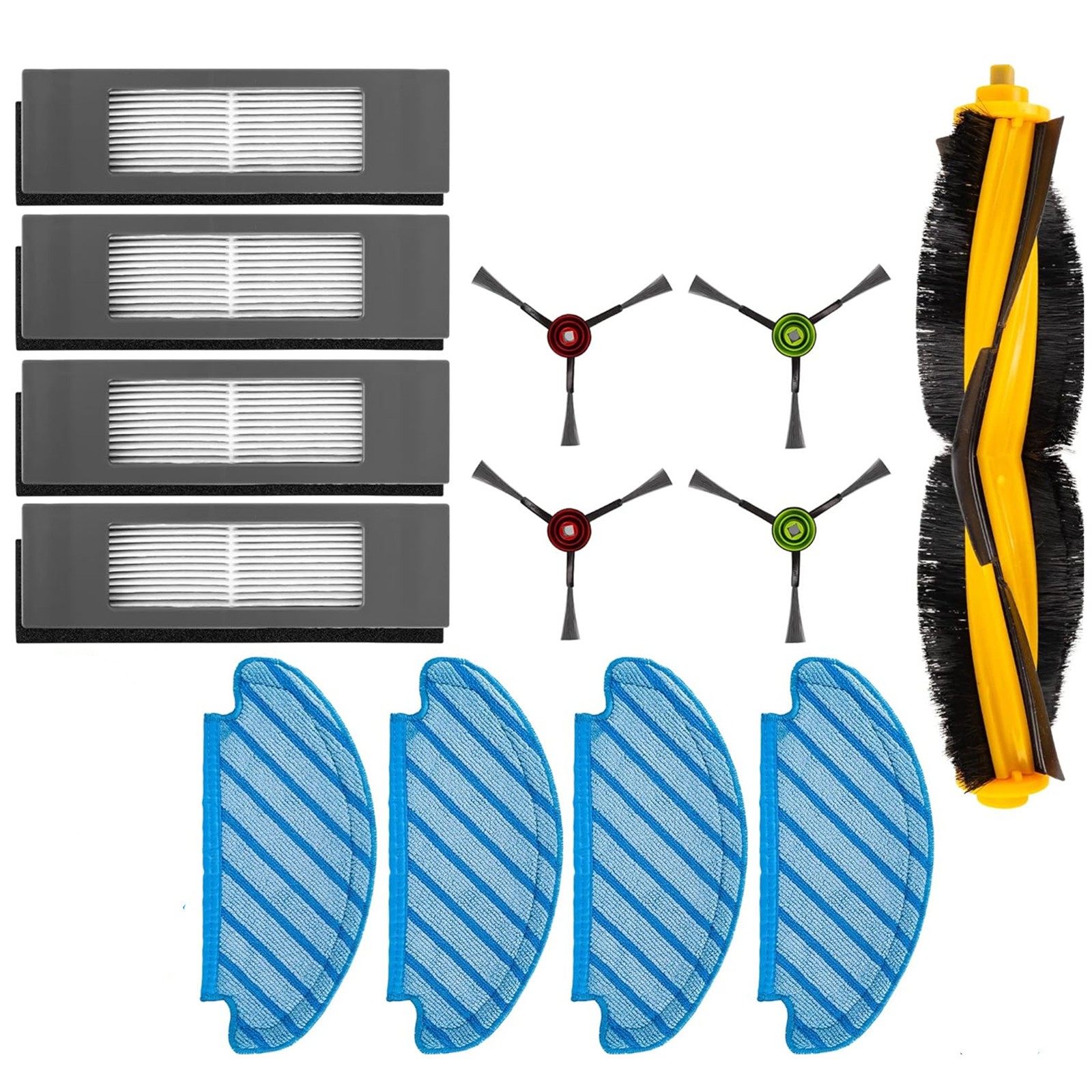 1Set Roller Brush Filters Side Brushes Kit For Ecovacs Vacuum Cleaner Parts