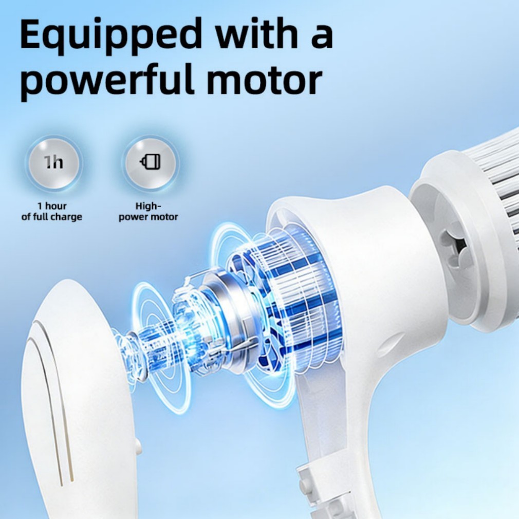 5IN1 Electric Spin Scrubber Cordless Power Cleaning Brush Rechargeable Cleaner-=