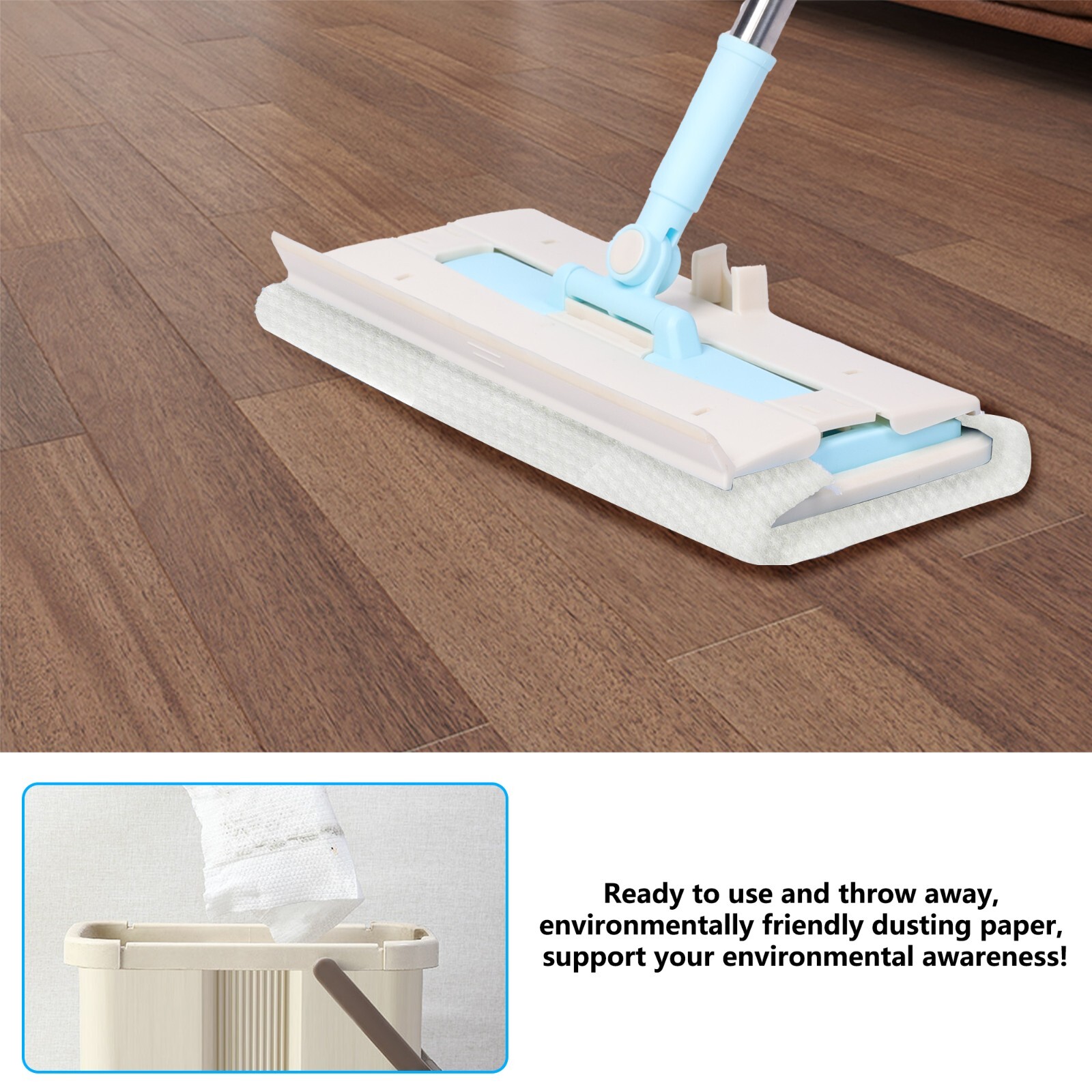 Multifunct Stretchable Dust Mop Microfiber Mop for Floor Wall Cleaning Dry Damp