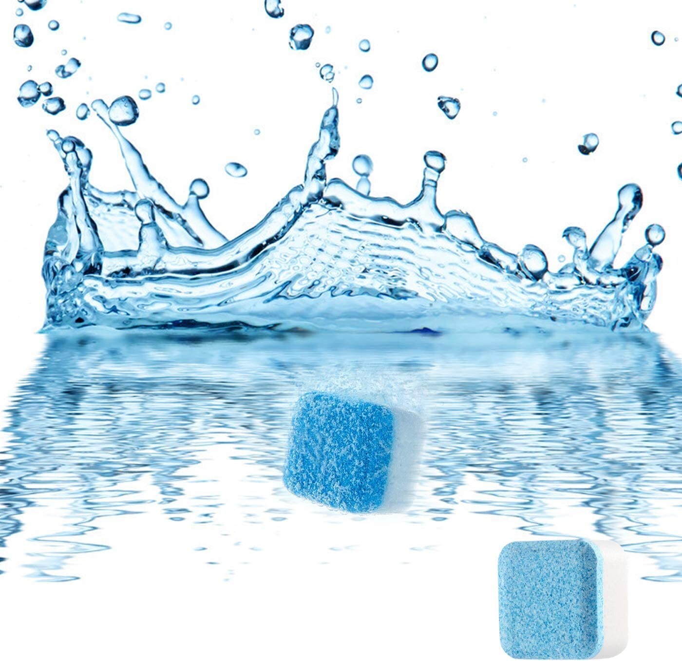 30 Pcs Solid Washing Machine Cleaner, Triple Decontamination Effervescent Clean