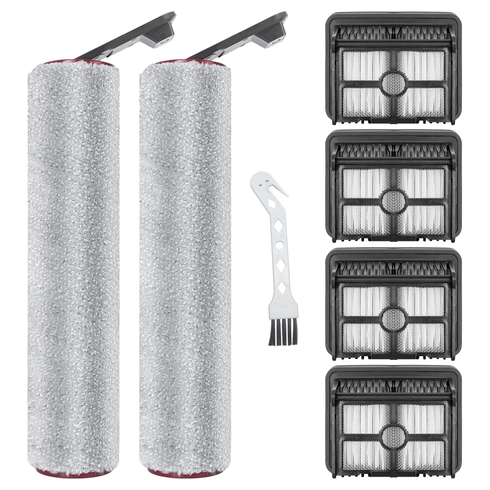 7 PCS Dreame H15/H12 Pro Kit: 2 Brush Rollers, 4 Filters, 1 Tool G