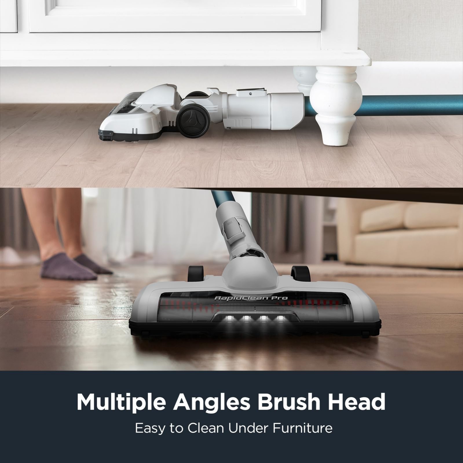 Lightweight Cordless Stick Vacuum Cleaner – 5.3 lbs, 40-Min Runtime, LED Lights,