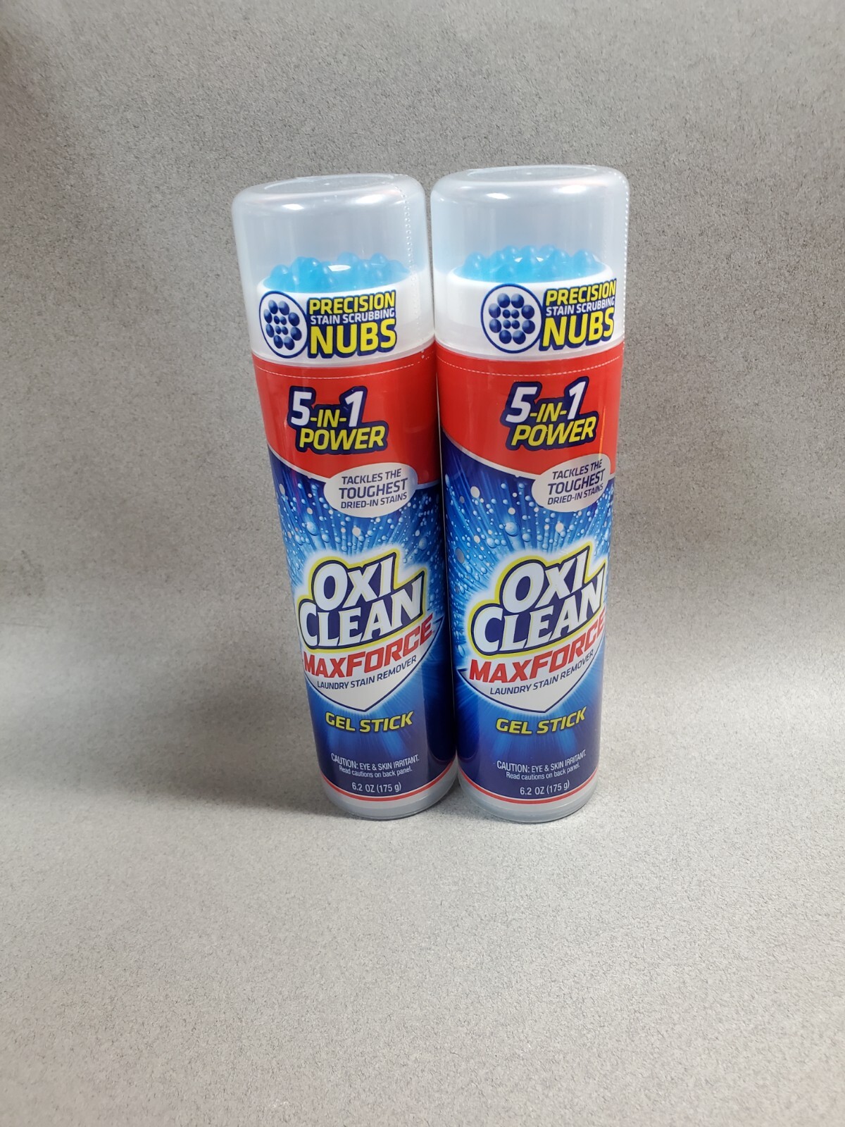 Lot of 2 OxiClean 6.2 Oz Max Force 5 In 1 Power Laundry Stain Remover Gel Stick