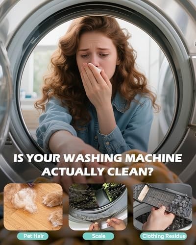 Uproot Clean Washing Machine Cleaner Tablets – 24 Pack for a 12 Month Supply. Fo