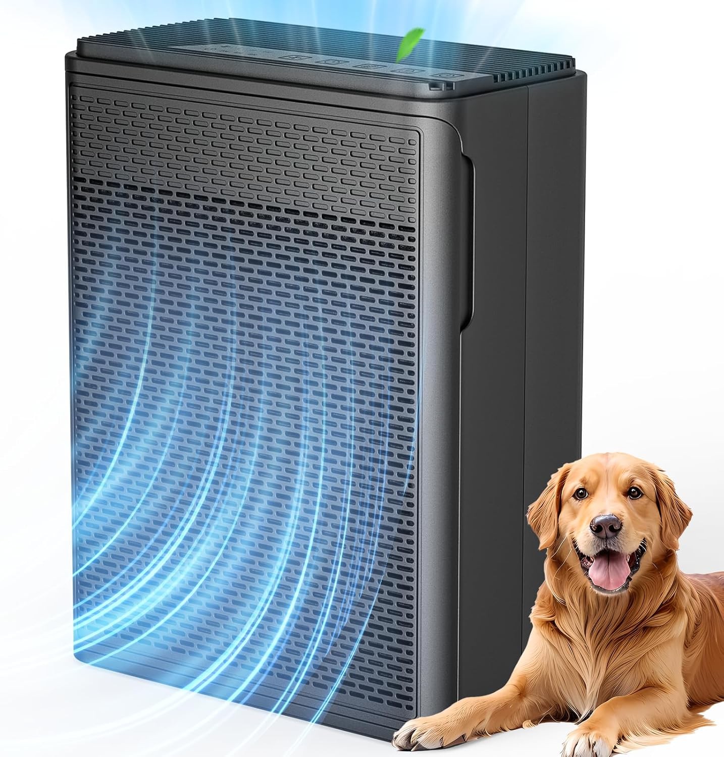 Air Purifiers for Home Pets Covers Up to 1500 Sq Ft,H13 Hepa Black Premium