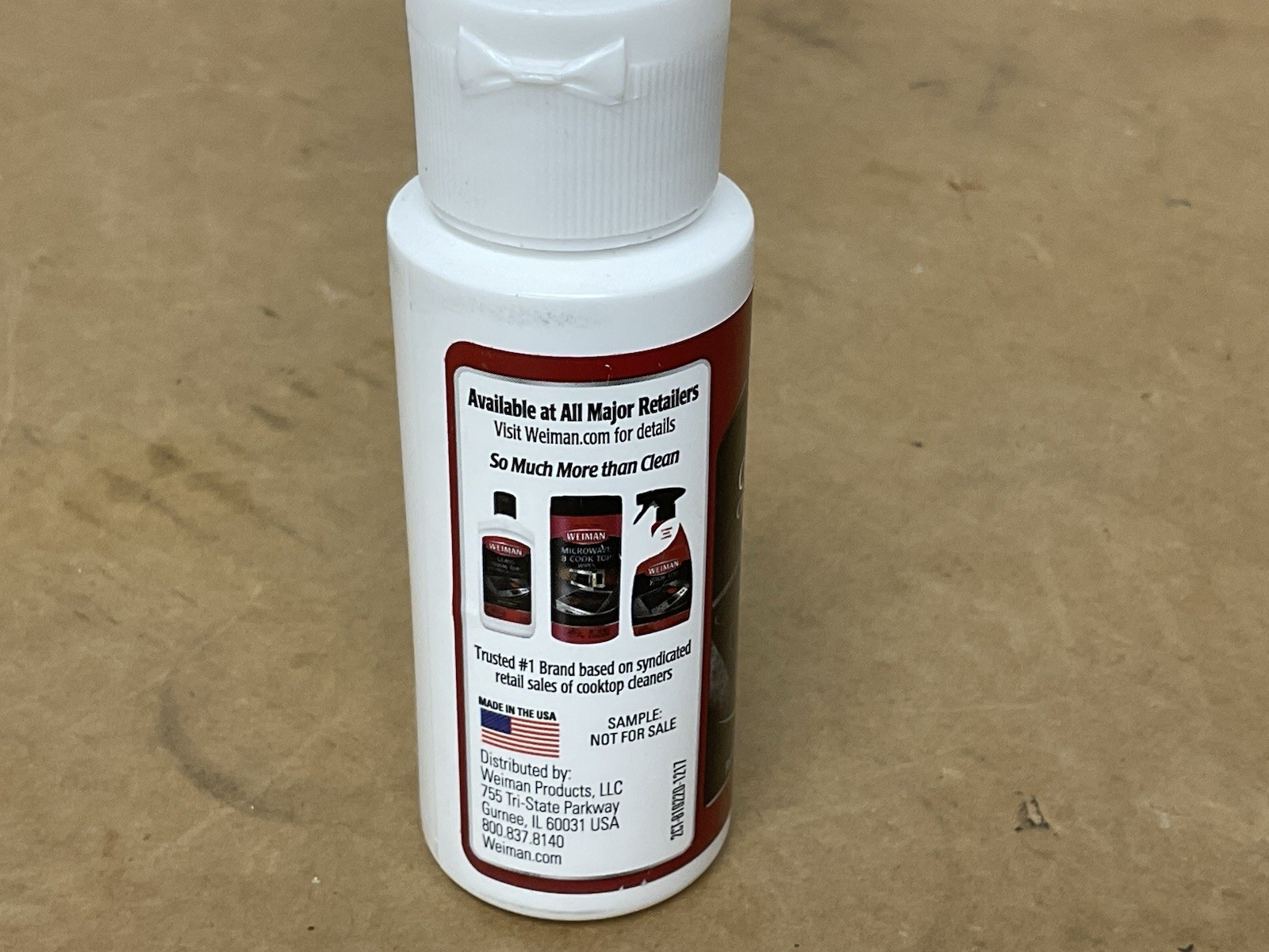WEIMAN GLASS COOK TOP CLEANER POLISH 2 OZ
