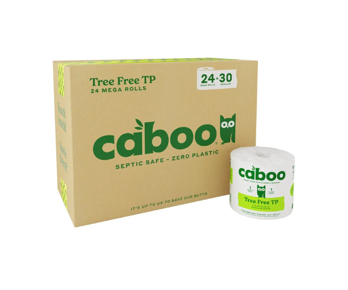 Caboo Bamboo Bath Tissue, 2-Ply, 400 Sheets, 24 Rolls