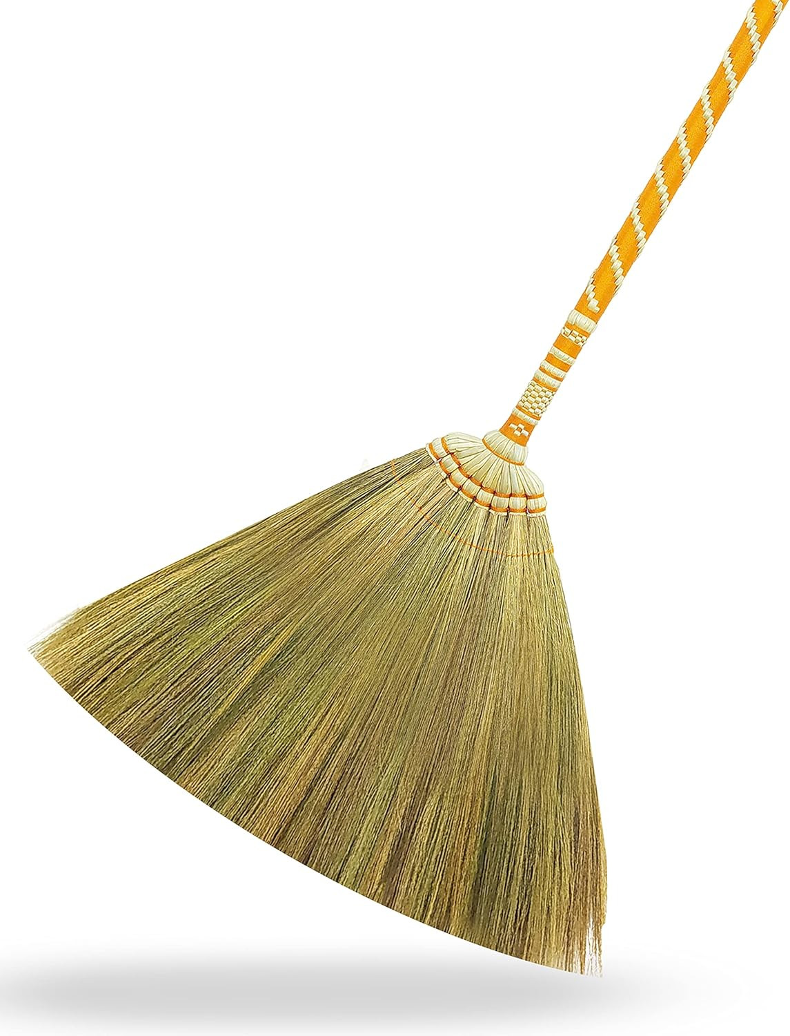 Asian Straw Broom Thai for Cleaning Floor,Housewarming Gift,Thai Vintage Retro G
