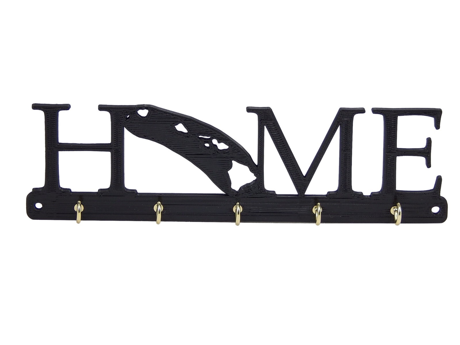 Hawaii Home State Shape Key Holder Hanger Rack Hooks Housewarming Wall Gift