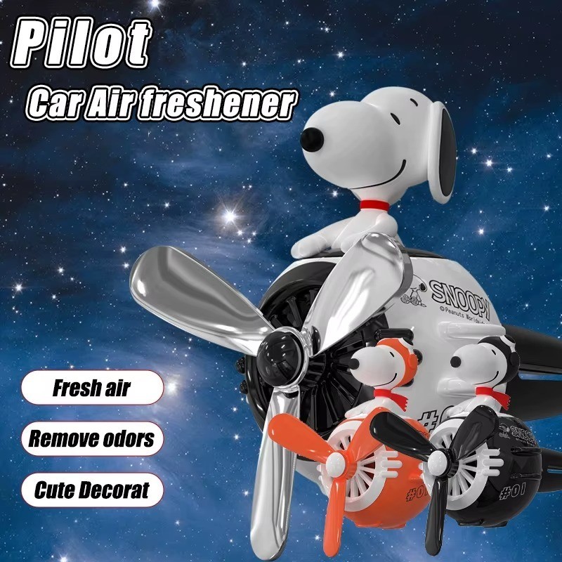 🚗 Snoopy Car Air Freshener – Cartoon Vent Mounted Purifier Gift – Rotating Fan