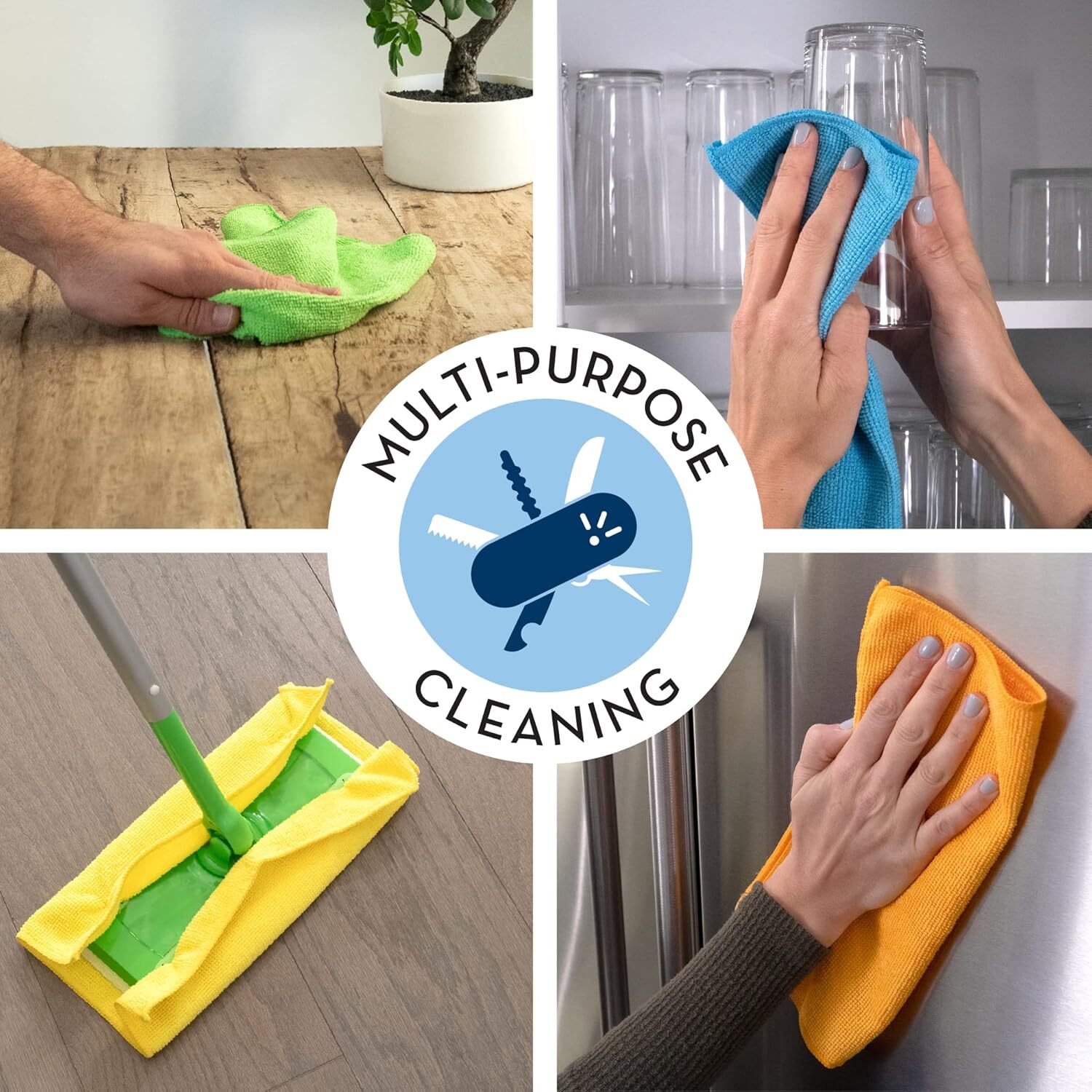 150 Pack Microfiber Cleaning Cloths, Bulk Microfiber Towels for Home Use