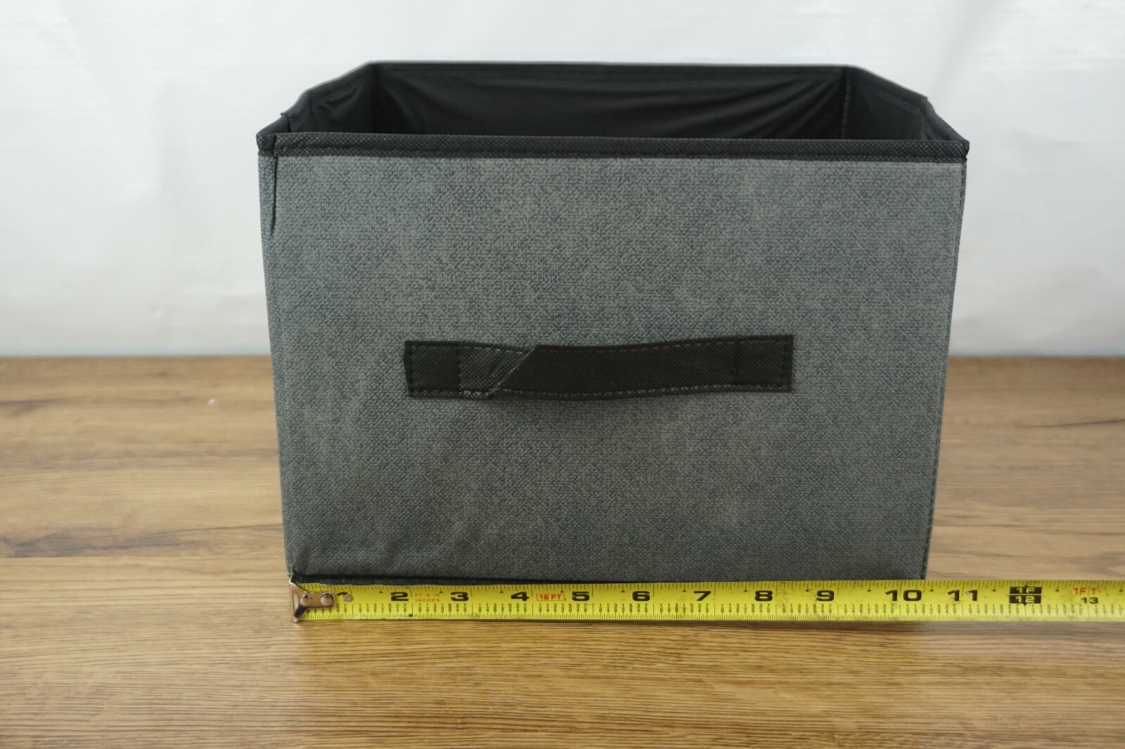 Set of 2 Essential Gray&Black Collapsible Storage Containers Handles: 11x11x8in