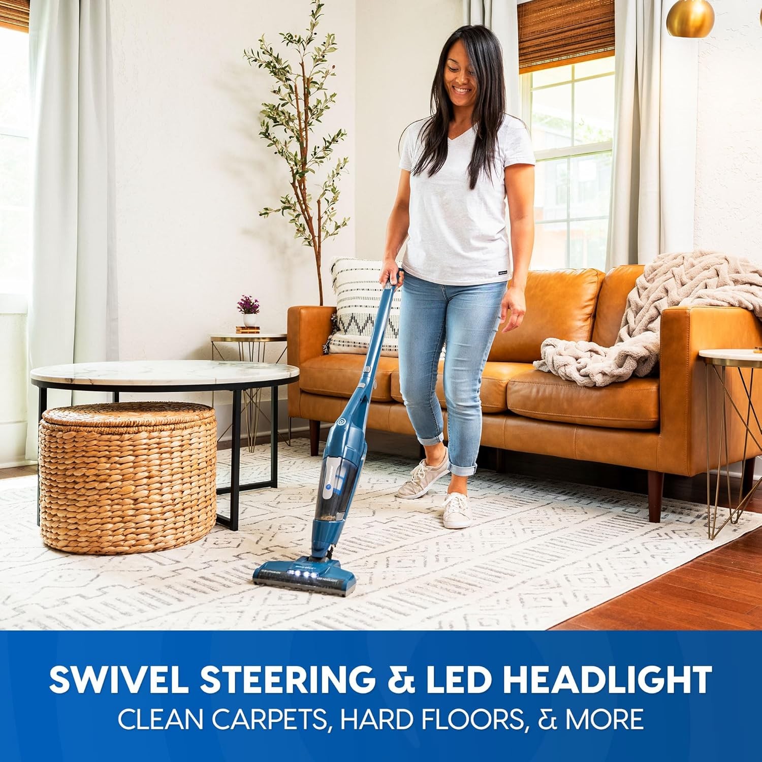 Vacmaster Portable 10.8V 2-in-1 Cordless Stick Lightweight Vacuum Cleaner