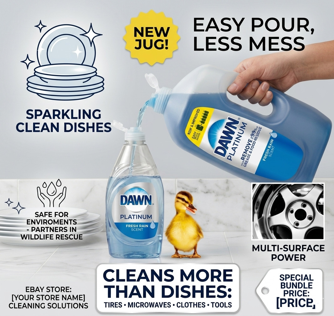 Dawn Platinum Dishwashing Liquid Dish Soap, Refreshing Rain 90 fl. oz.