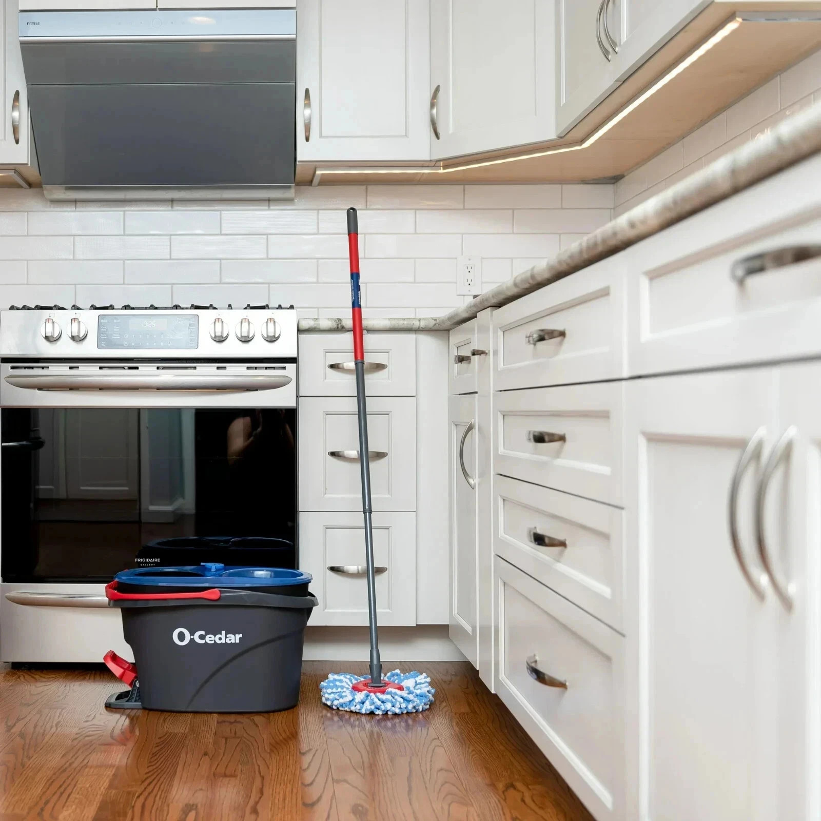 O-Cedar RinseClean Clean Water Spin Mop and Bucket System Clean with Clean Water