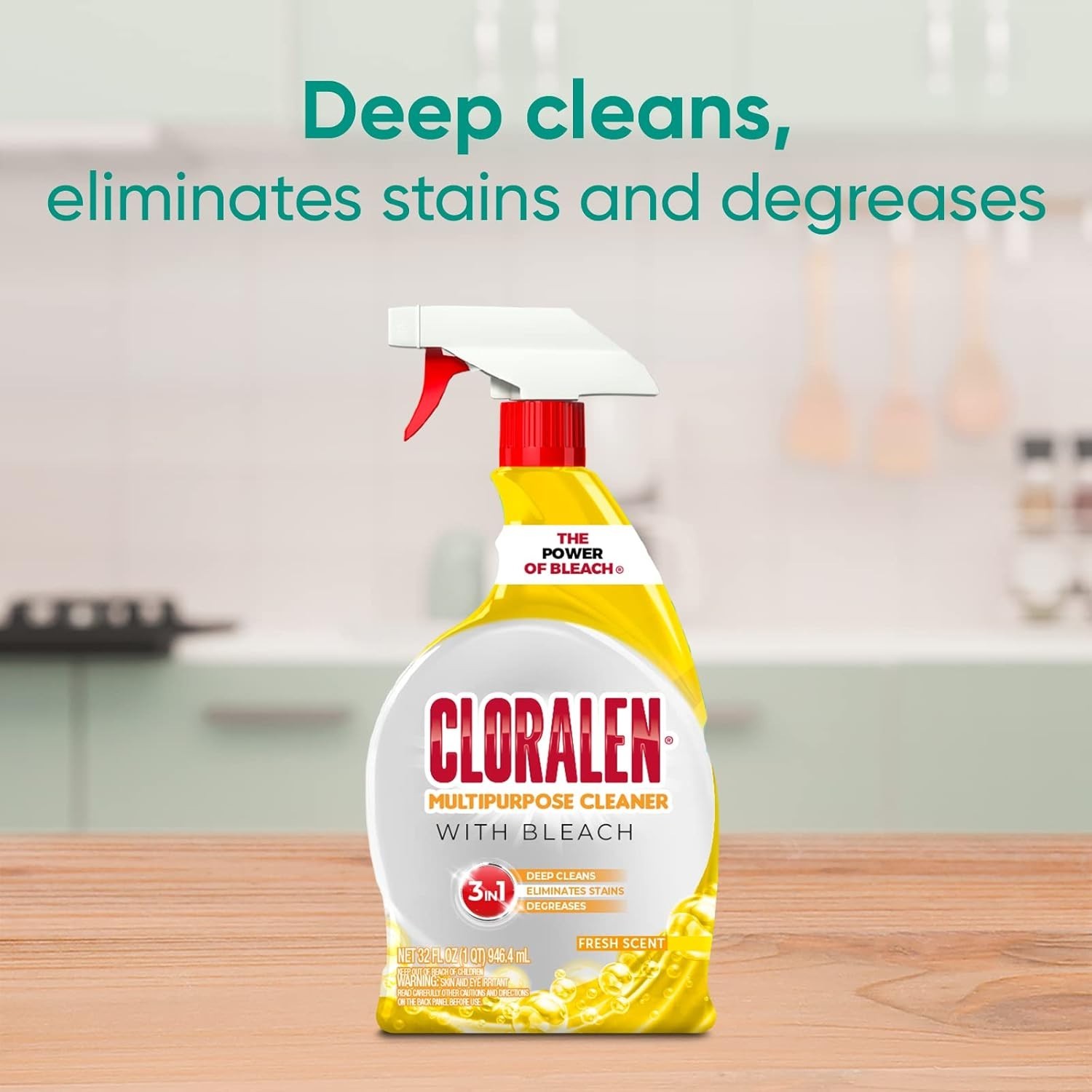 32 oz Eco-Friendly All-Purpose Cleaner with Bleach – Deep Clean & Deodorize