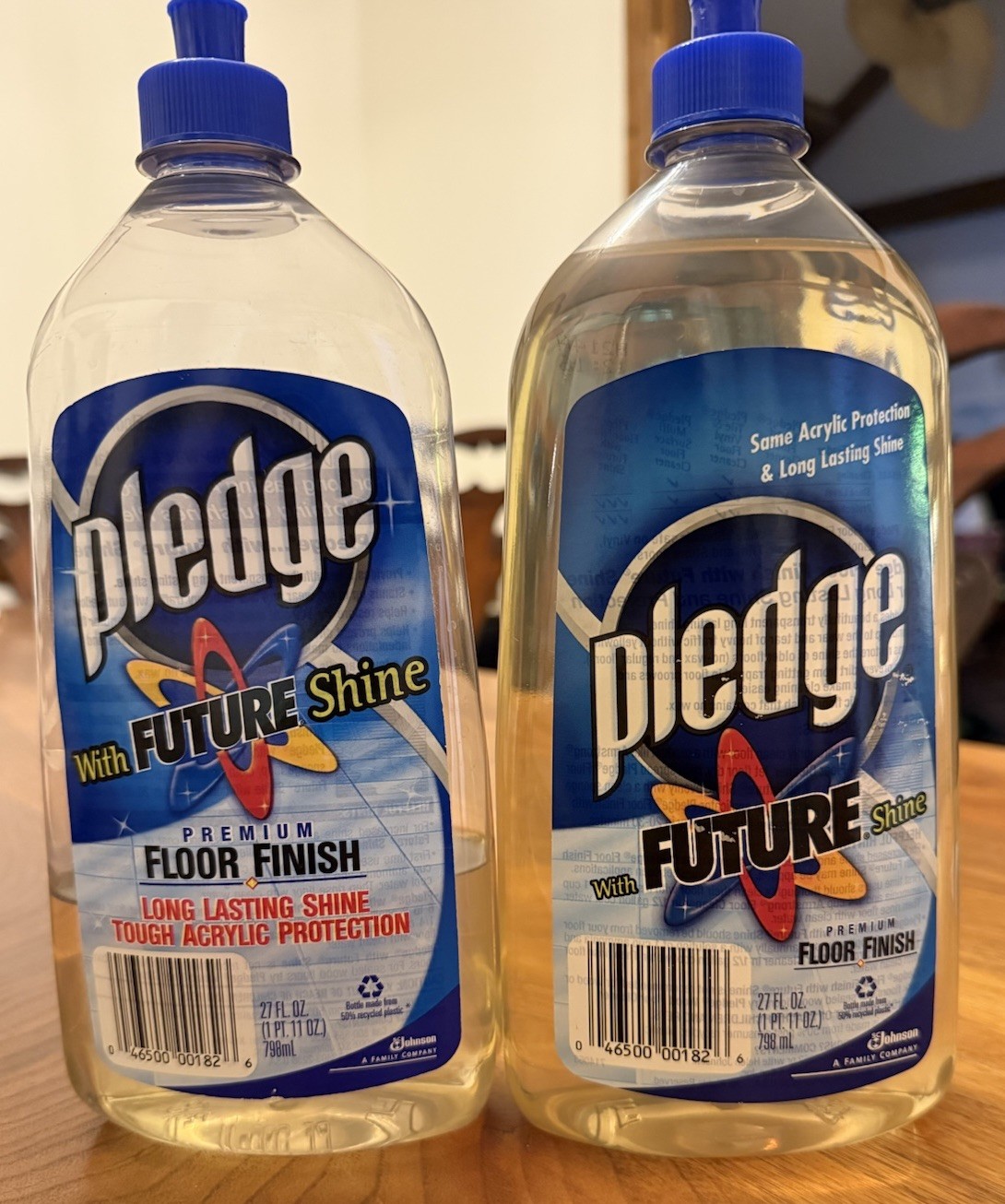 2 x 27 oz Pledge Future Shine Premium Floor Finish 100% + 35% SC Johnson