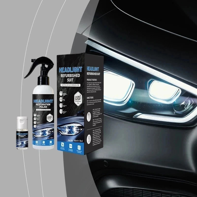 180ml Automotive Headlamp Restoration Fluid Kit Headlight Polishing Cleaner 2026