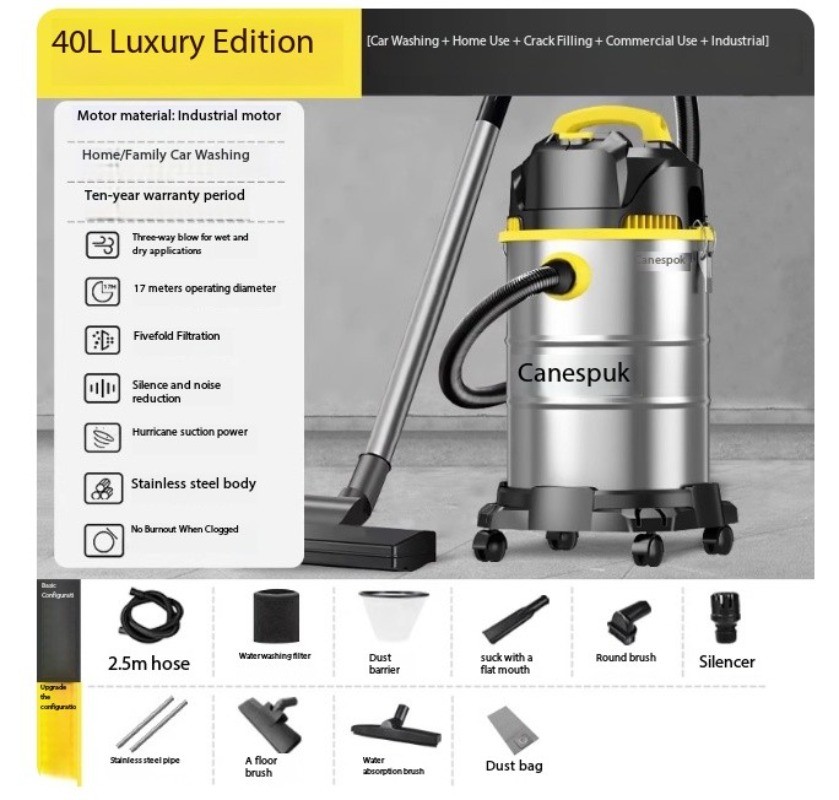 Vacuum Cleaner, Industrial, Household, Car Wash, Cleaning, High Power.