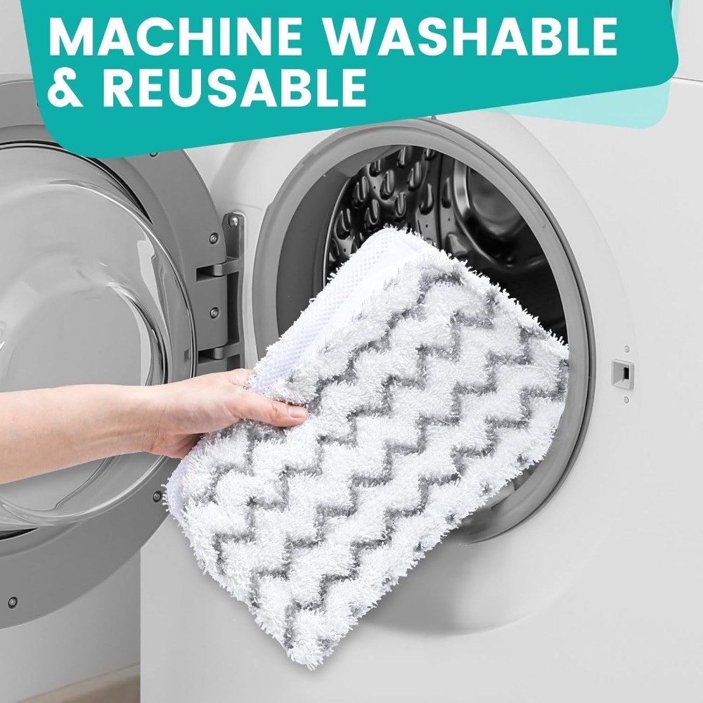 6 Pack Washable and Reusable Microfiber Steam Mop Pads Compatible with Shark