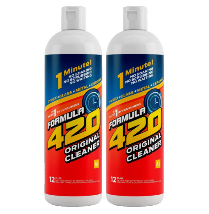 Formula 420 Original Cleaner 12oz 1 Min Rinse Pyrex Glass Metal Ceramic – 2PACK