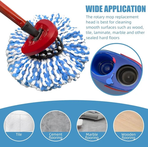 2 Pack Spin Mop Refills O-Cedar Rinse Clean 2-Tank System Replacement Heads