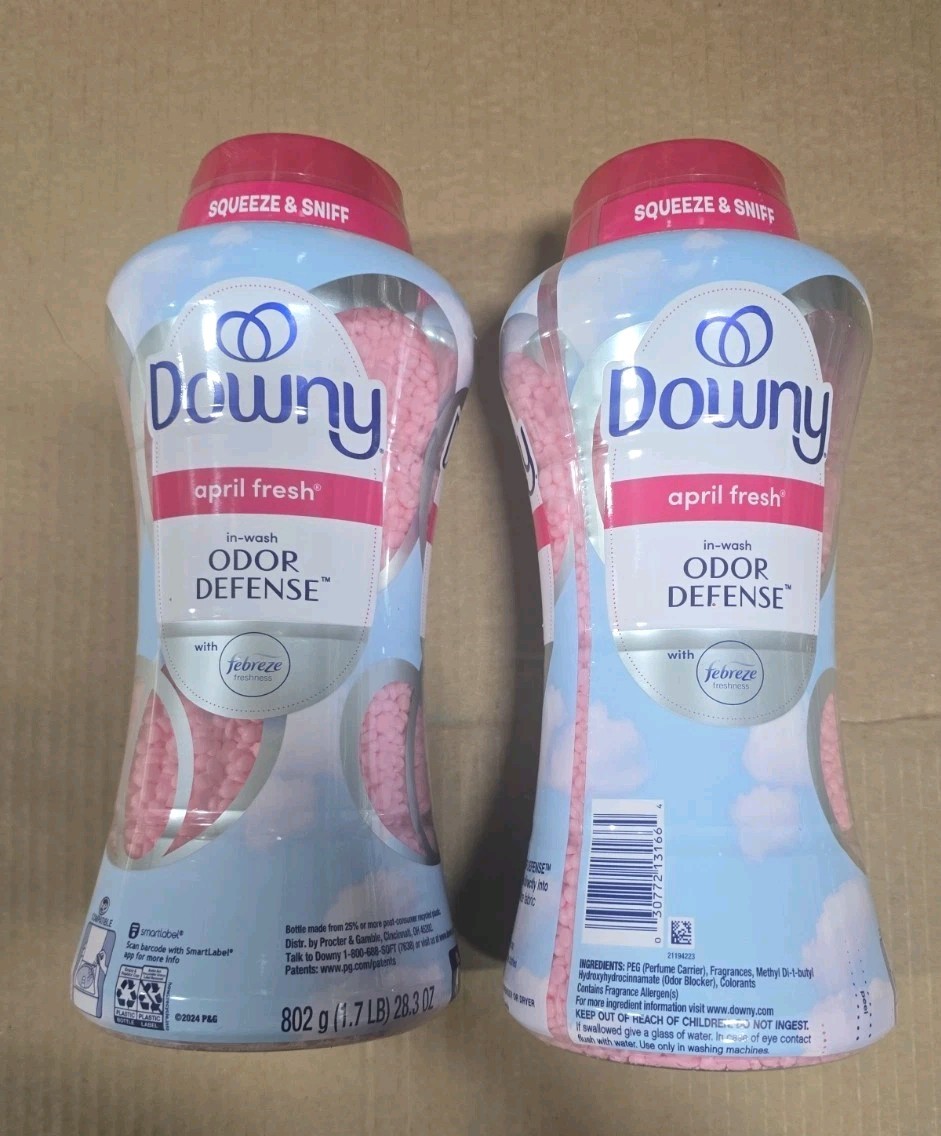 2 Packs Downy Fresh Protect In-Wash Laundry Scent Booster April Fresh 28.3 Oz