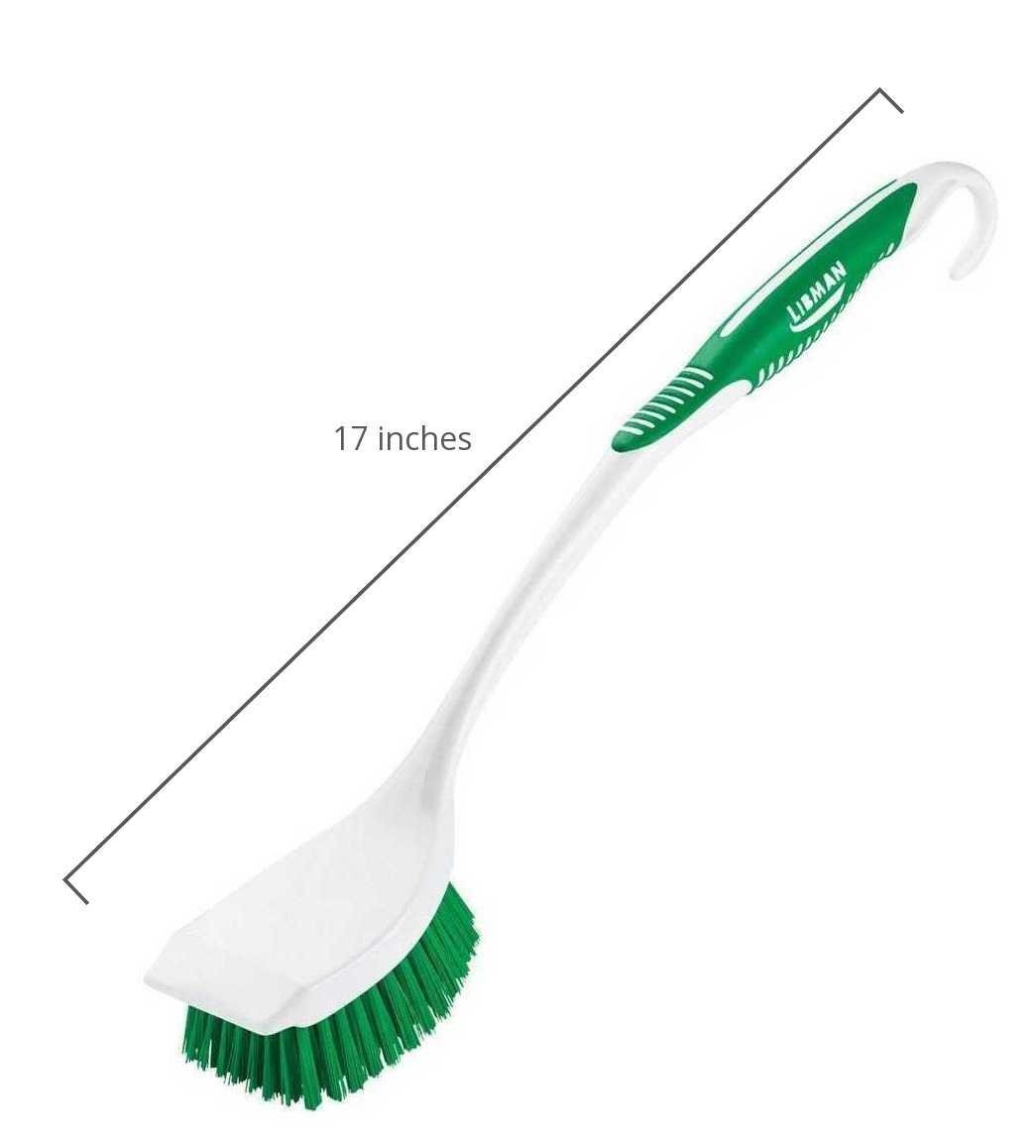 Libman Long Handle Scrub Brush Item Model Number 00010 Ergonomic Rubber Gri…
