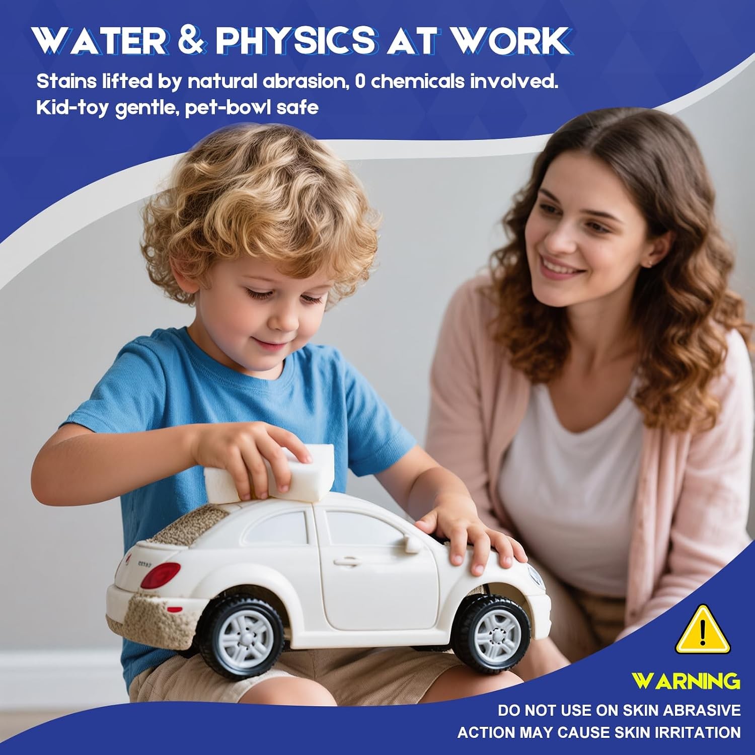 Magic Sponge Eraser, 10 Pack, 2X Density Melamine Foam | Water-activated