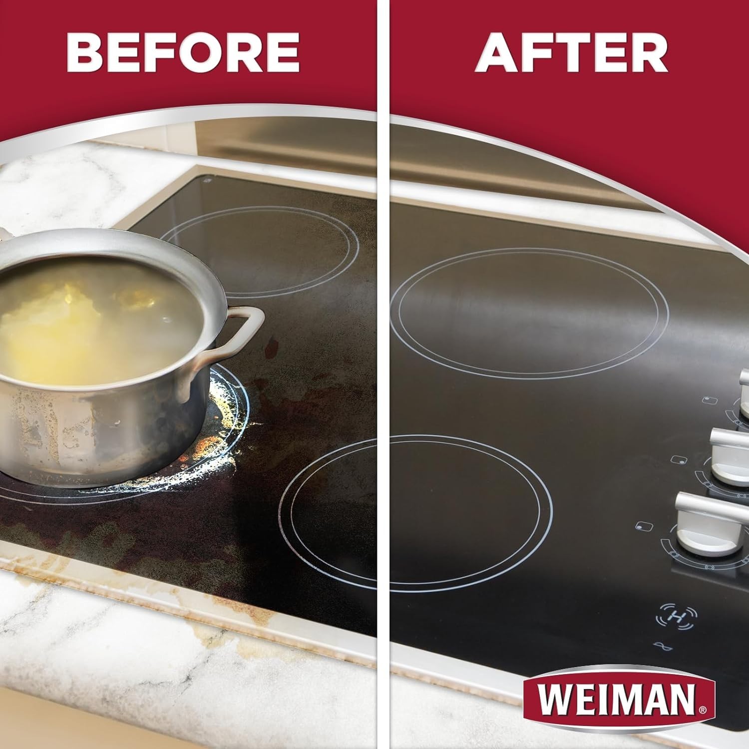 Effortless Grease Removal! 2-Pack Streak-Free Cooktop Cleaning Spray & Cloth