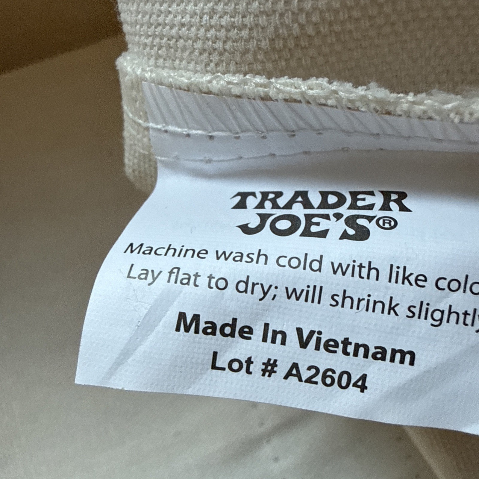 Trader Joes Canvas Tote Bag Navy Blue Classic Reusable Shopping Grocery NEW