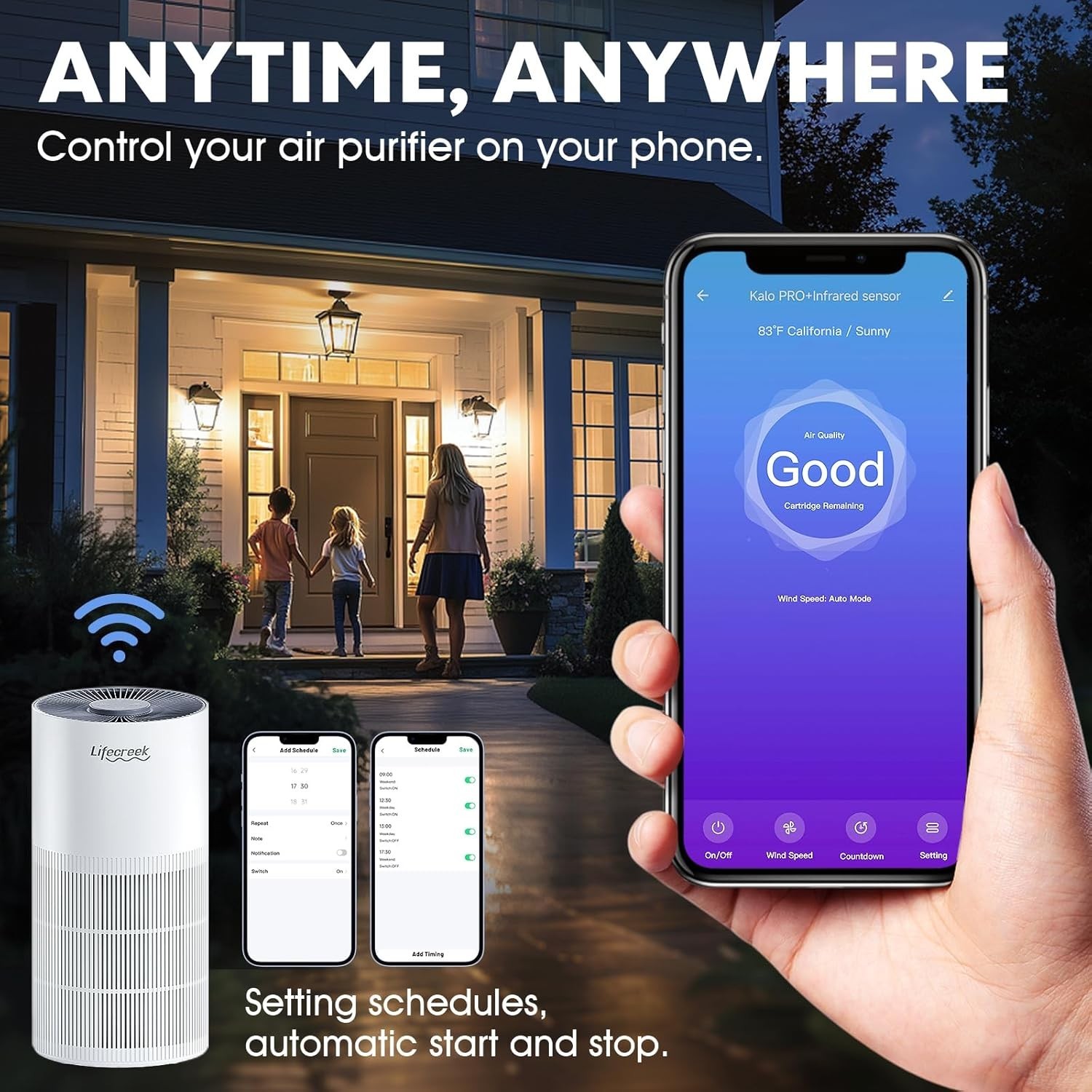 Air Purifiers for Home up to 1084 Ft², Large Rooms white