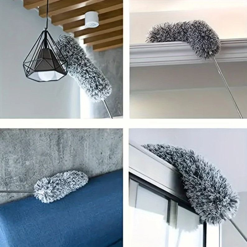 Multifunctional Retractable Duster with Bendable Head for Home & Car Cleaning