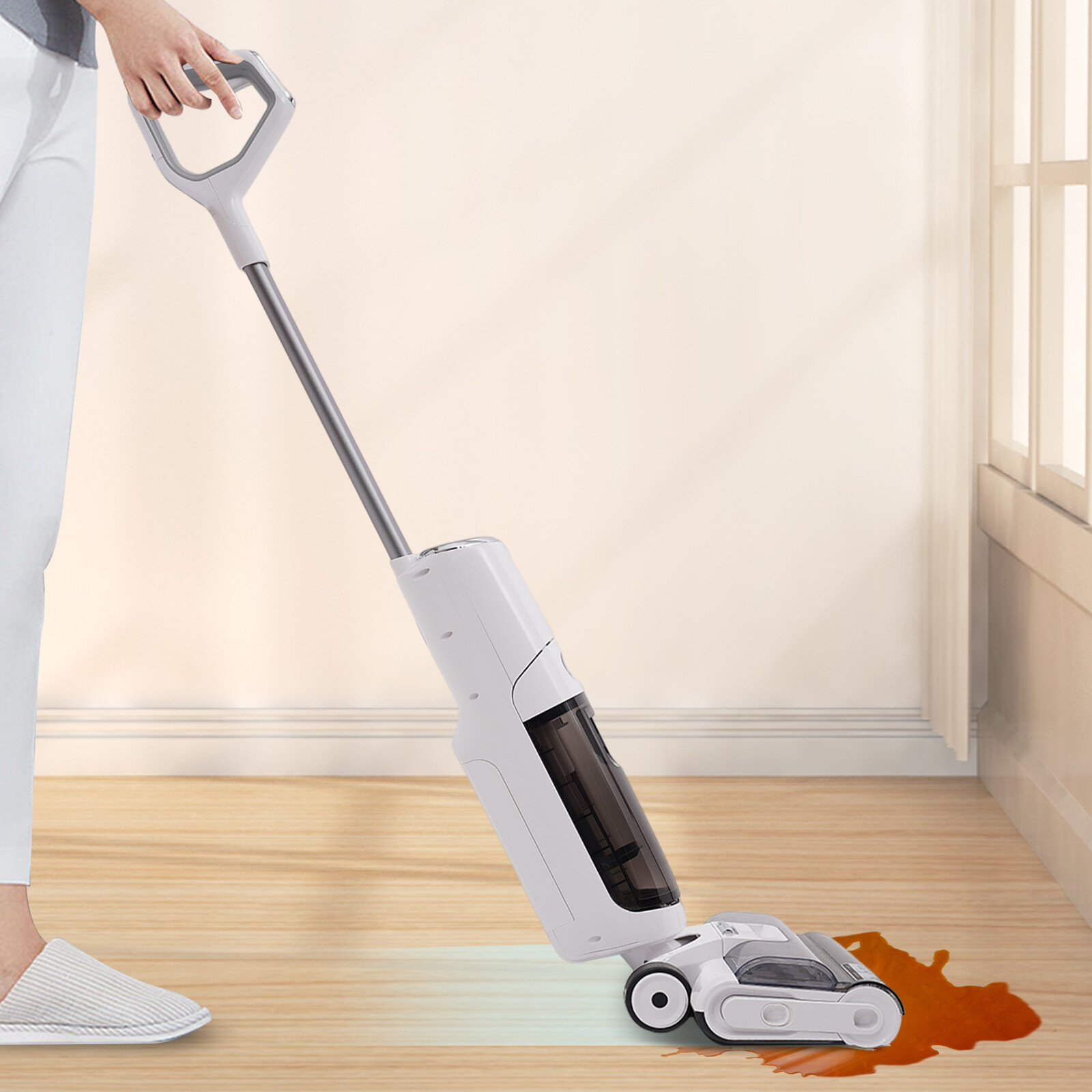 Hardwood Wet Dry Vacuum Cleaner One-Step Mop Cordless Floor Vacuum Cleaner 250W