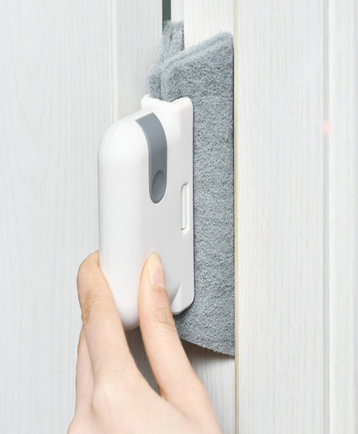 1 pc Detachable Plastic Window Groove & Gap Cleaning Brush for Home Use