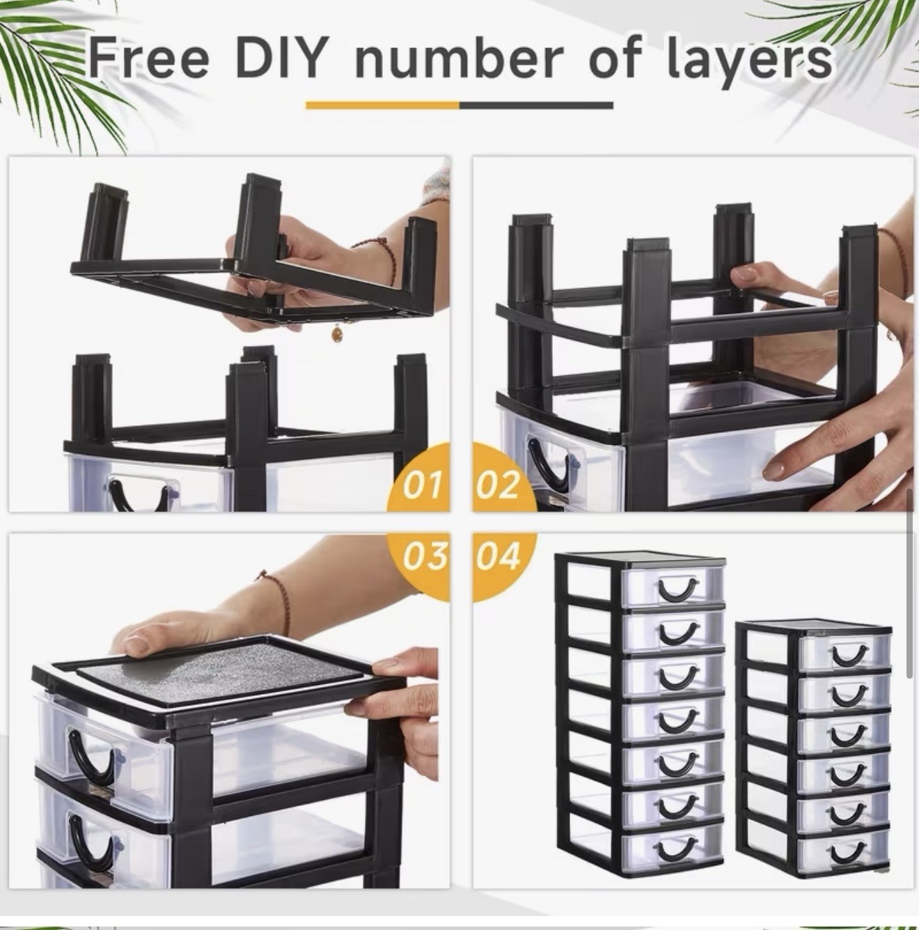 Stackable Clear Storage Bins with Lids ,70 Qt Plastic Collapsible Organizer