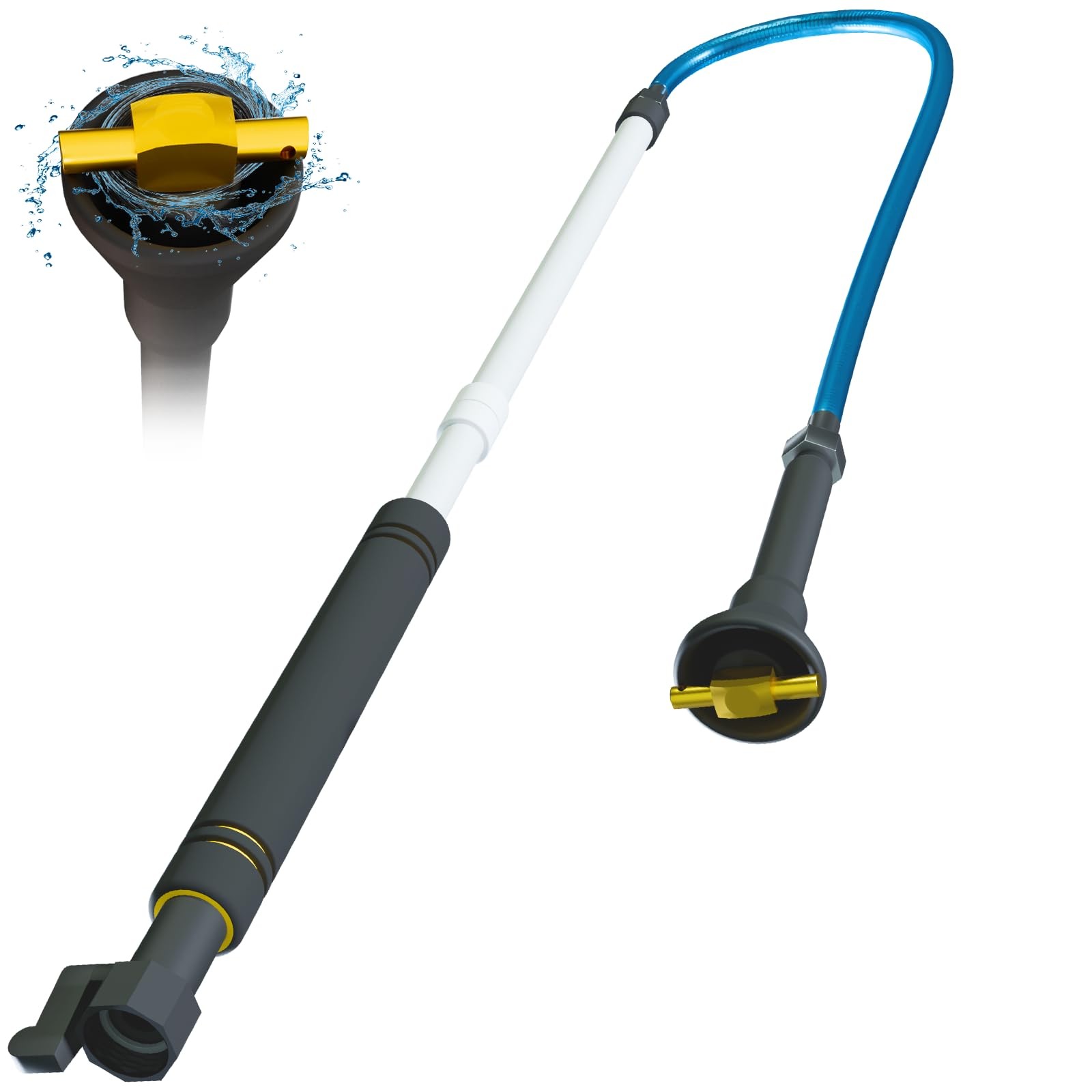 RV Holding Tank Swivel Stik Rinser – RV Black Tank Cleaning Wand 360° Rotatable