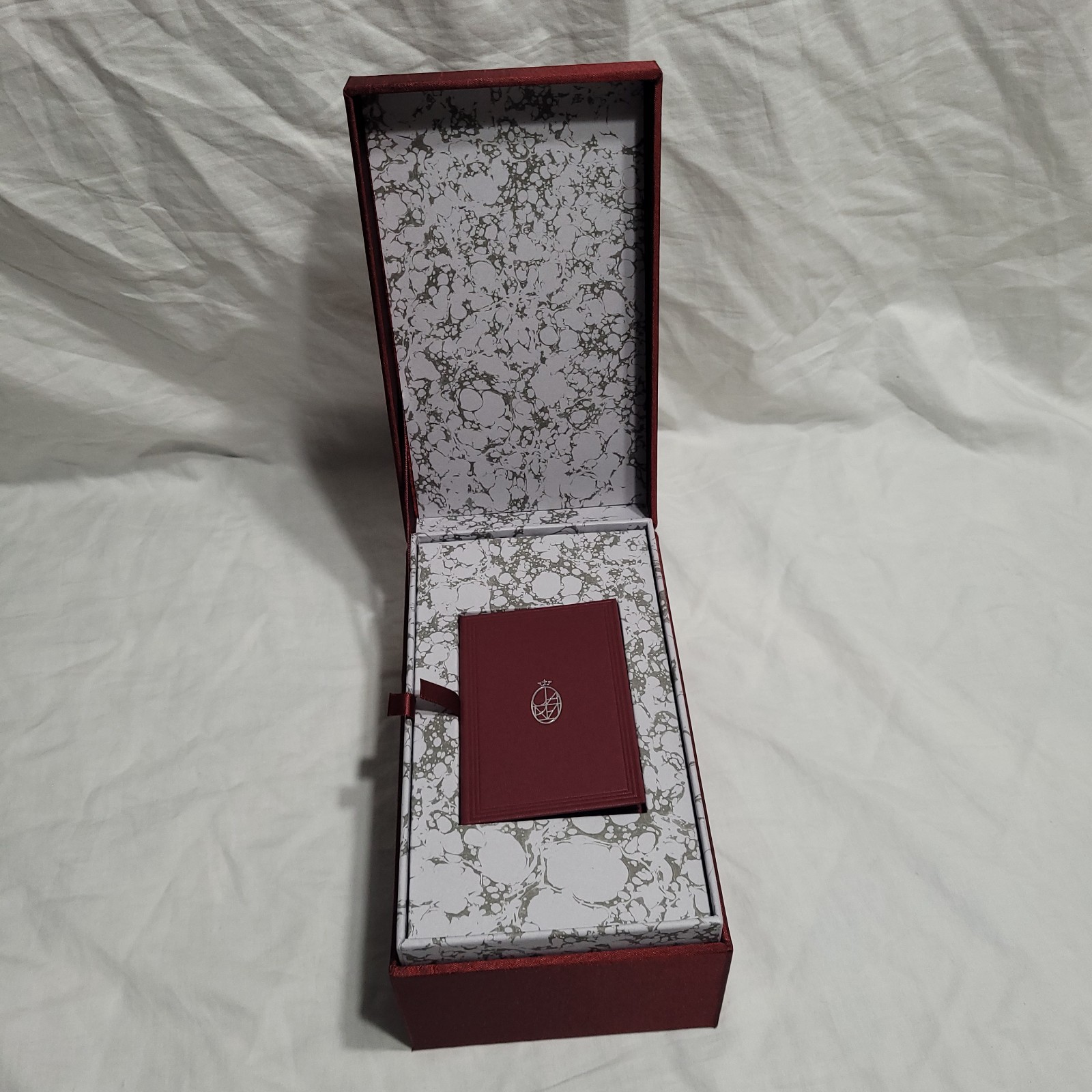 Jacques Marie Mage Gift Box Hard Case Glasses Red Silver Logo 7.75 x 4.5 in