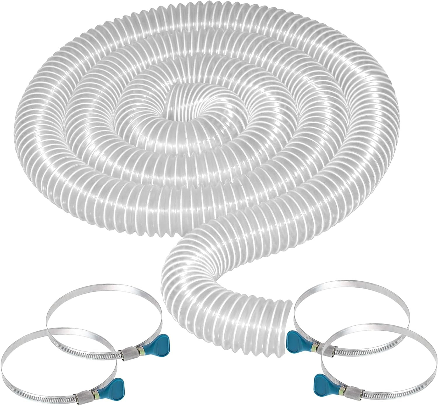 2 1/2″ X 10′ Dust Collection Hose, Puncture Resistant PVC Dust Collection Hose w