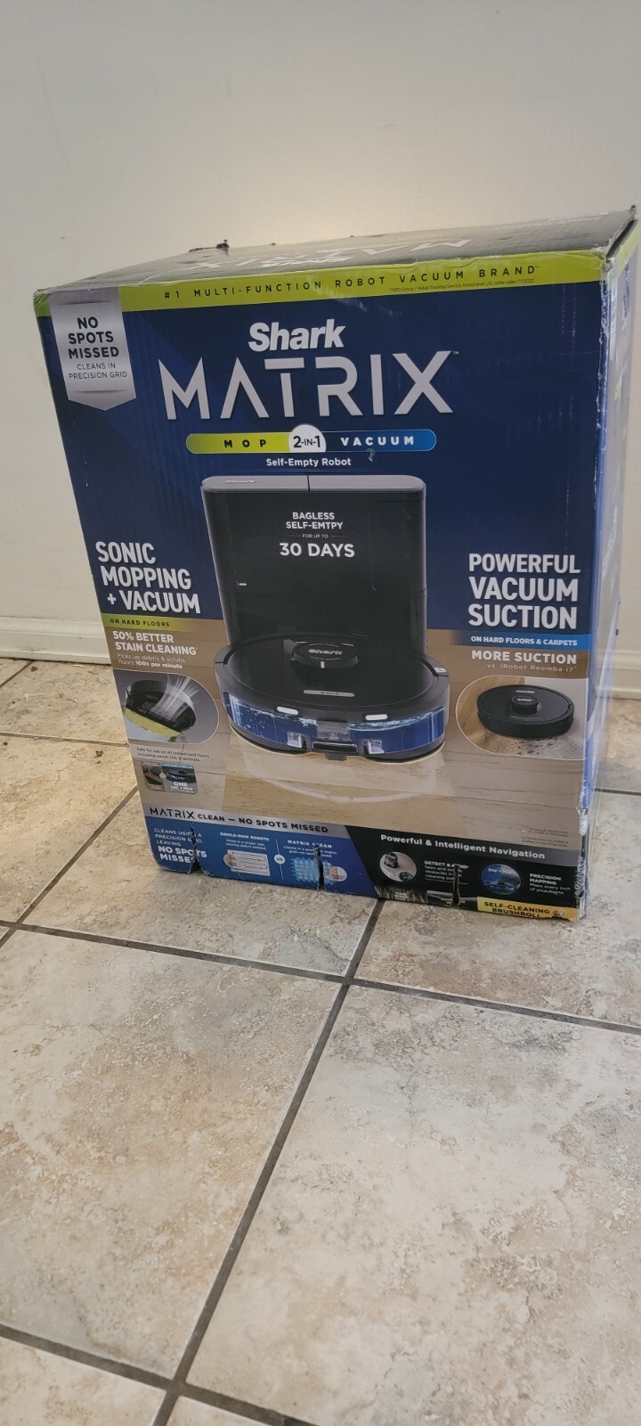 Shark MATRIX 2-in-1 Self-Empty Robot Mop & Vacuum UR2450WS Black