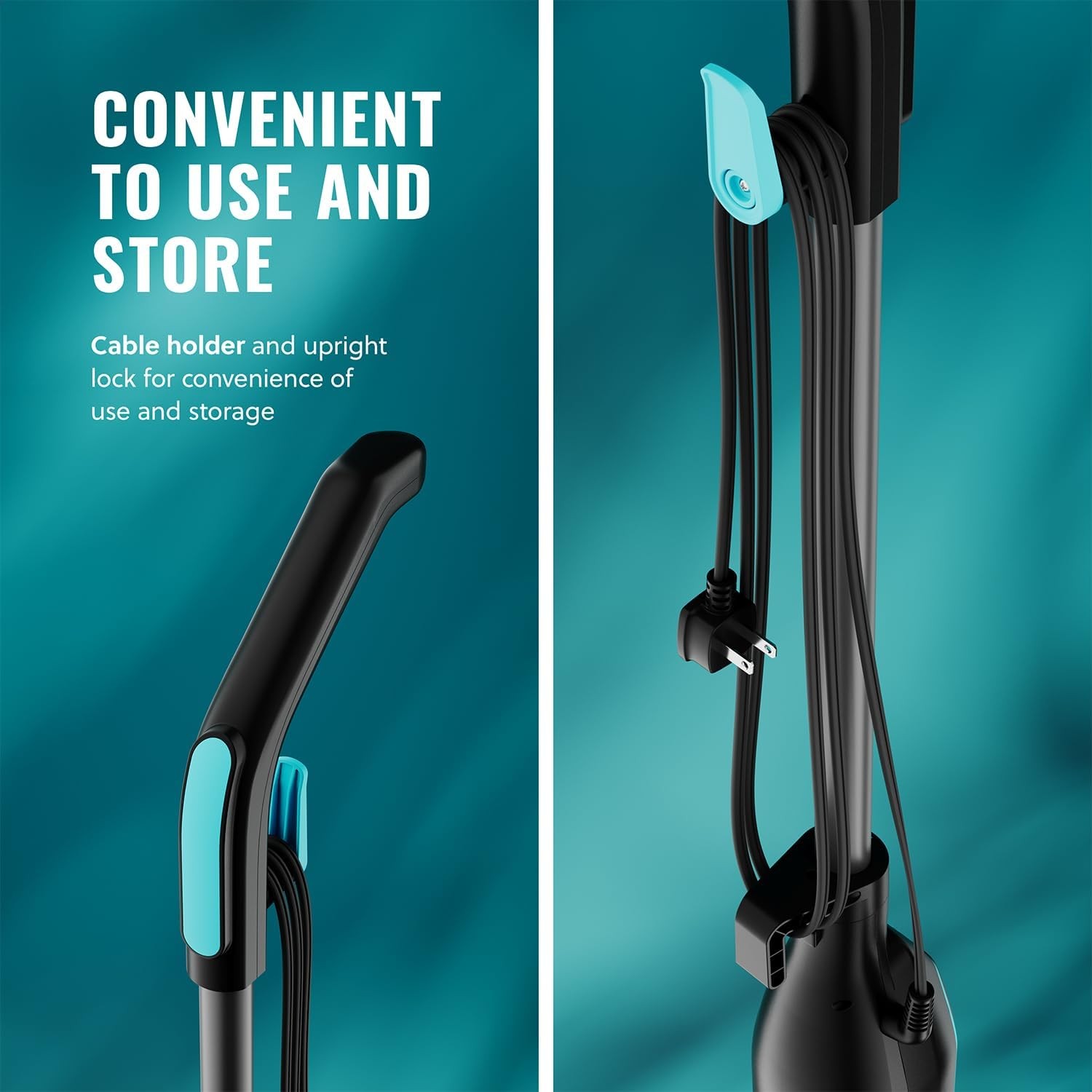 Pursteam ScrubMaster Steam Mop with Dual Scrubbing Head, LED Headlights