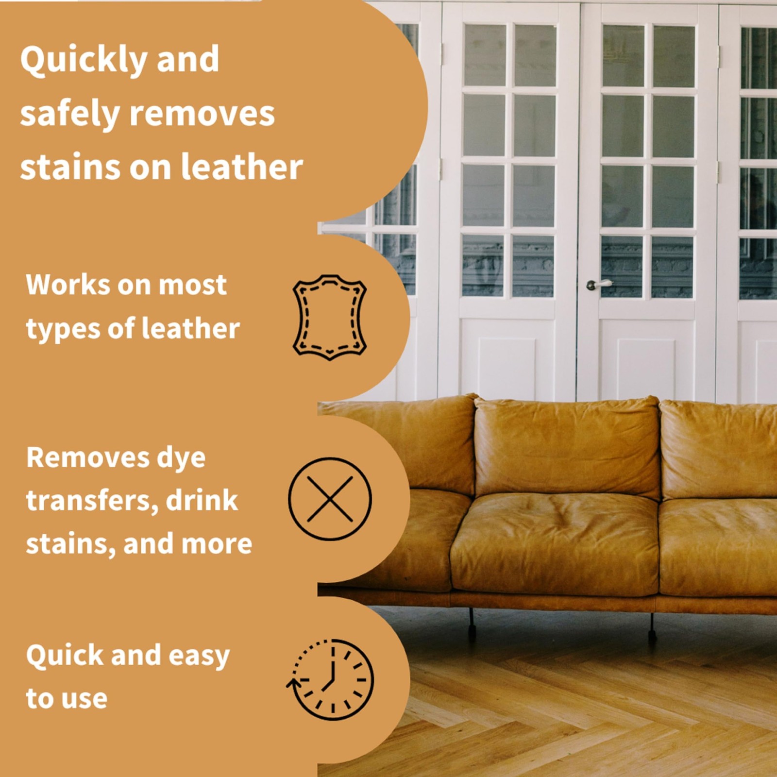 Leather Stain Remover | Quickly Removes Stubborn 8.45 Fl Oz (Pack of 1)