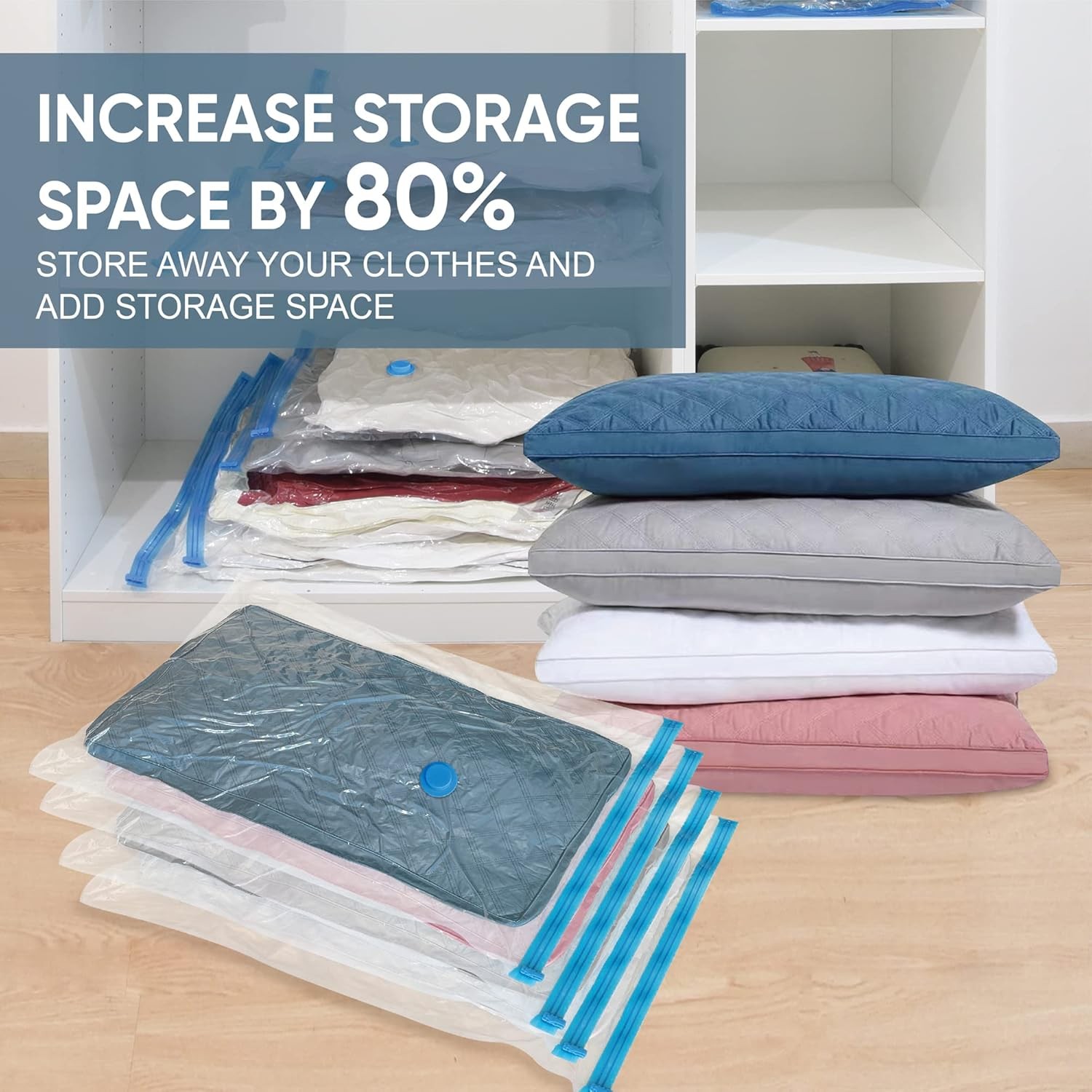 Vacuum Storage Bags with Electric Pump, 16 Pack Vacuum Sealed Bag for Clothes