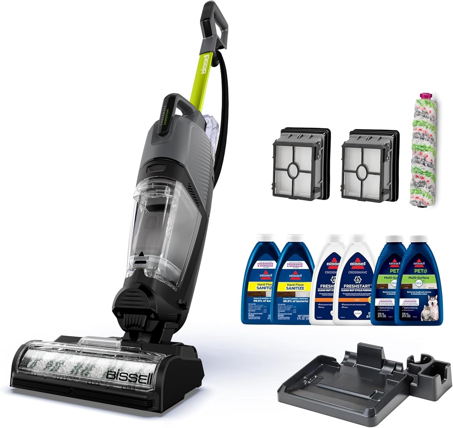 BISSELL® Crosswave® Hydrosteam™ Deluxe Wet Dry Vacuum Steam Mop, 3515G Green