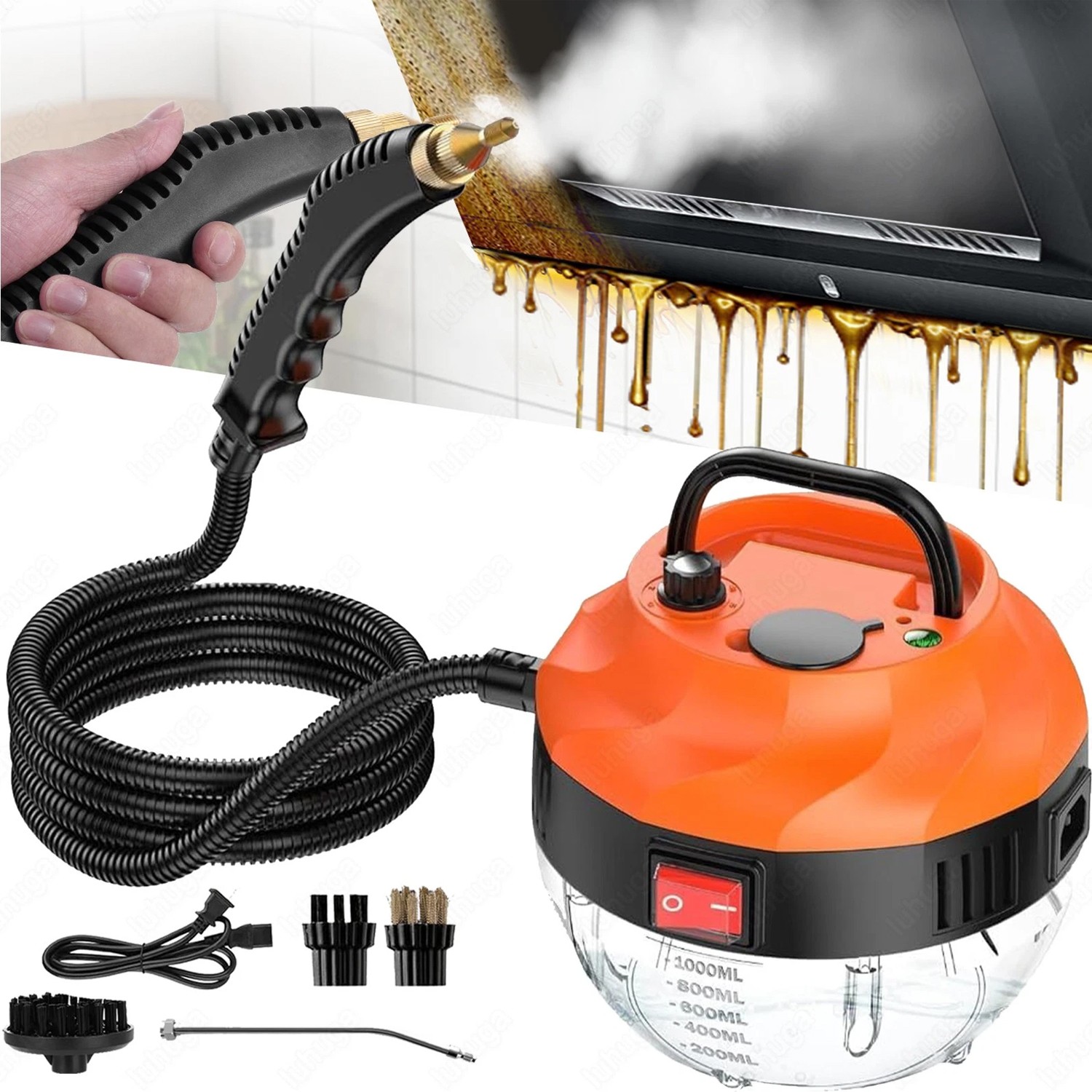 3800W/2500W High-Pressure Steam Cleaner Machine for Household & Car Cleaning