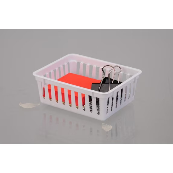 Mainstays 3-Pack Square Mini Plastic Storage Tray Organizers, Stackable Drawer O