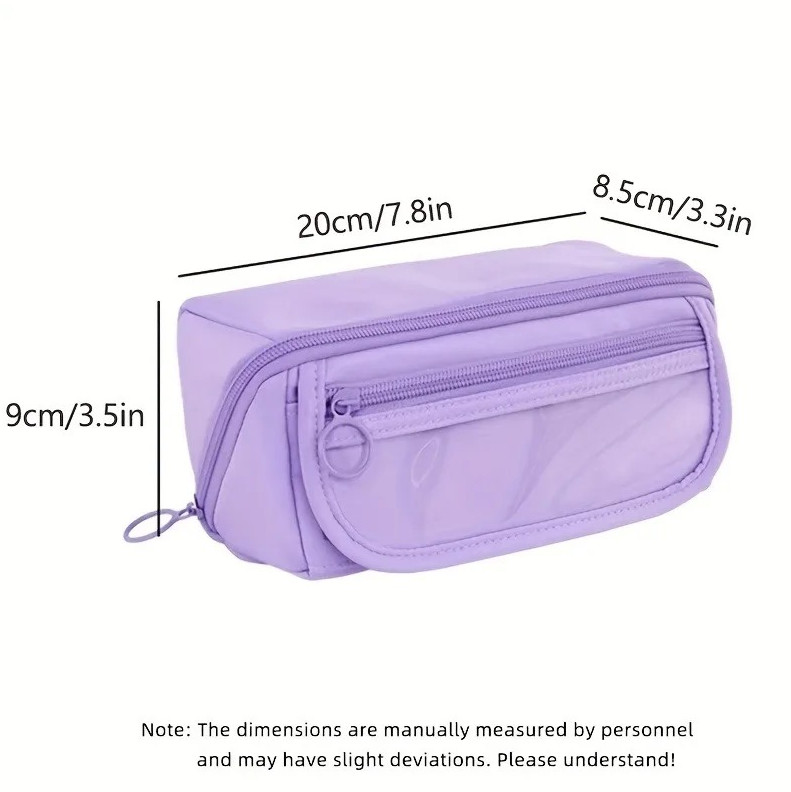1 pc Large Capacity Pencil Case Organizer Multi-Compartment Desktop Storage
