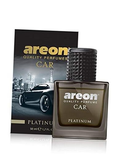 Car Perfume 1.7 Fl Oz. (50ml) Glass Bottle Air Freshener, Platinum